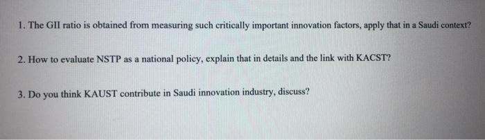 1. The GII ratio is obtained from measuring such