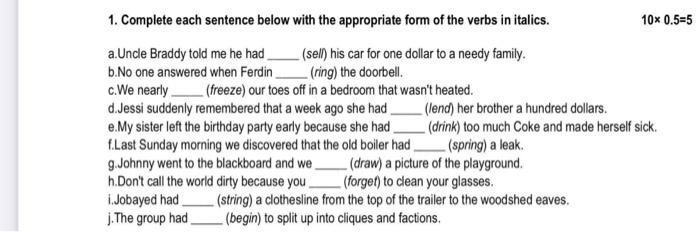 solve this questions, seperately 1. Complete each
