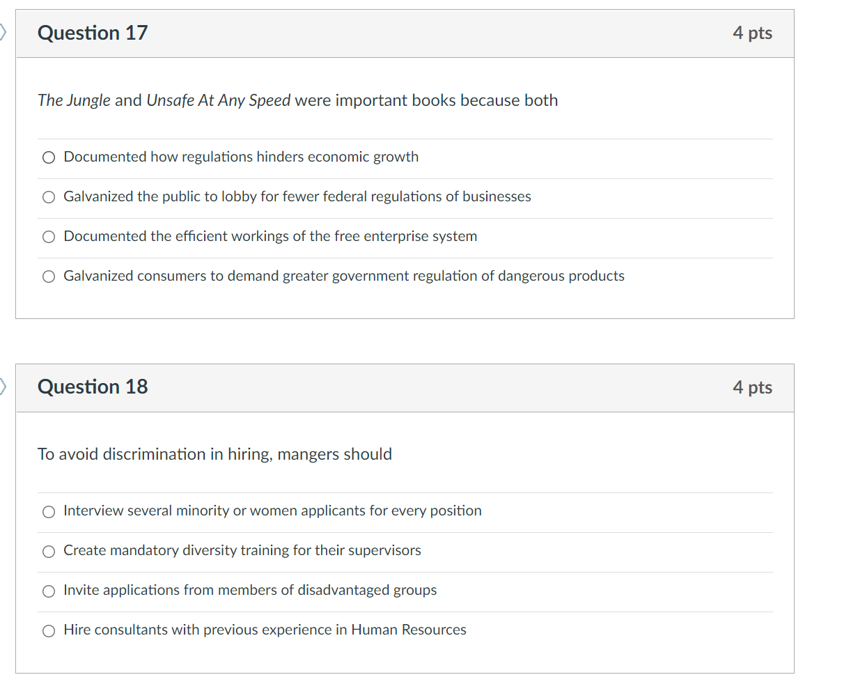 Question 12 4 pts Based on course lectures, in