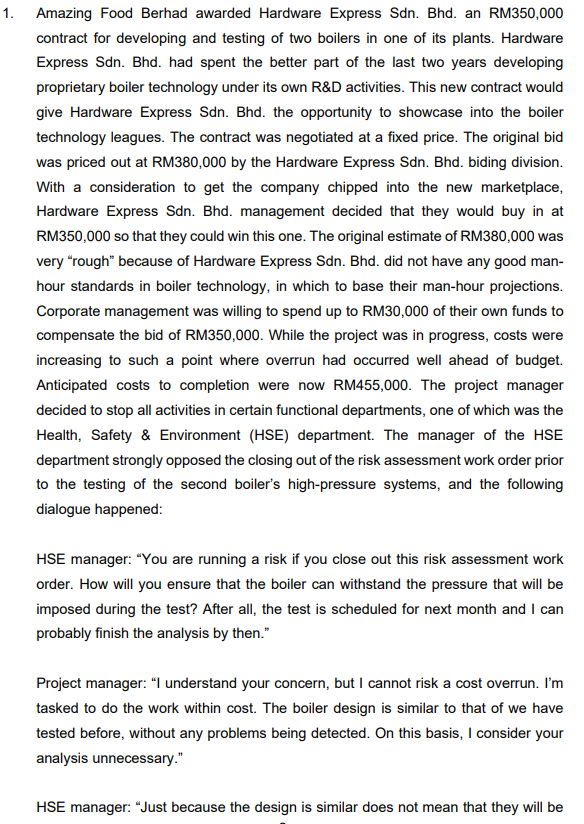 1. Amazing Food Berhad awarded Hardware Express