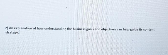 2) An explanation of how understanding the