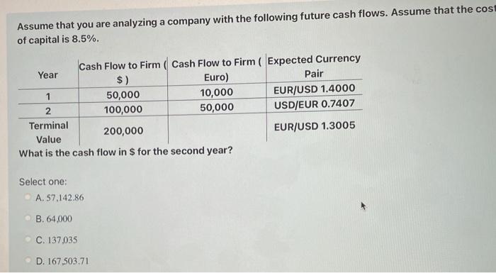 Assume that you are analyzing a company with the
