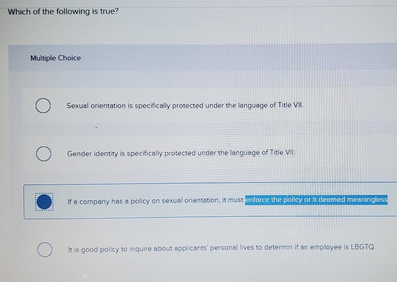 Which of the following is true? Multiple Choice