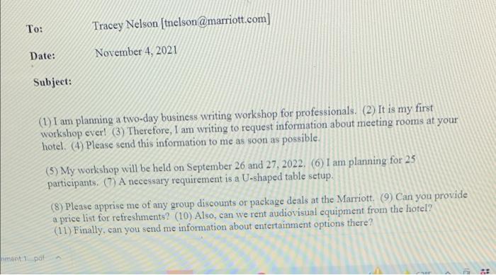 To: Tracey Nelson (tnelson @marriott.com] Date: