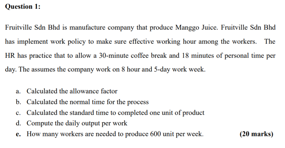 JOB ELEMENT OBSERVATIONS TIME 1 2 4 5 3 21 40 A