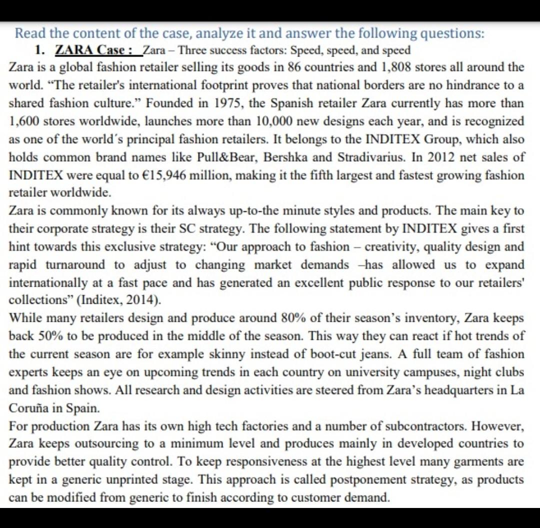 There 3 short case studies, base on the case