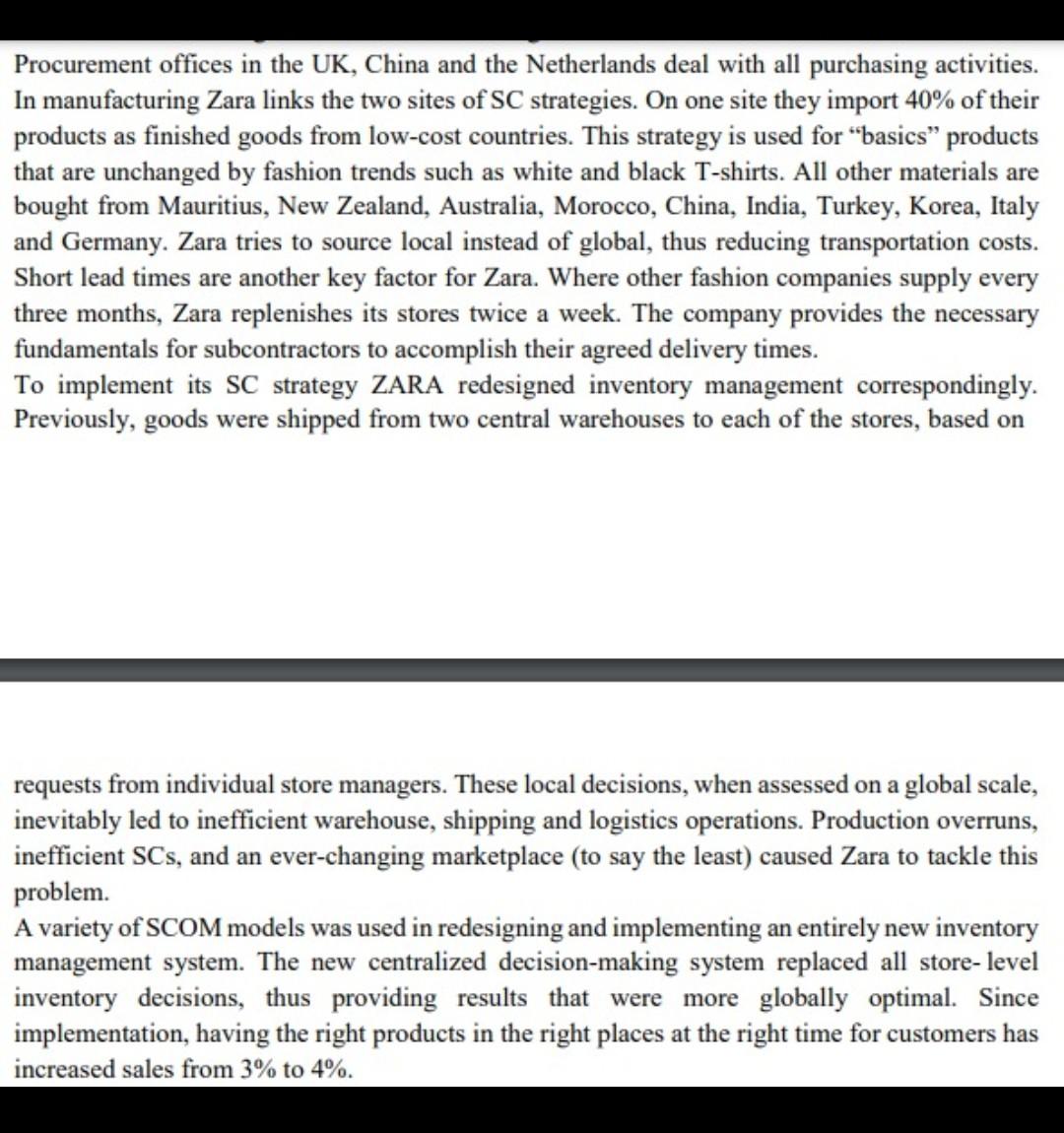 There 3 short case studies, base on the case