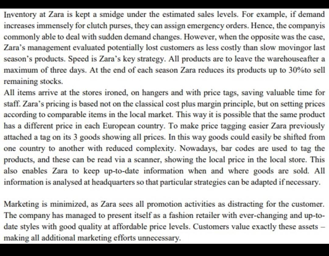 There 3 short case studies, base on the case