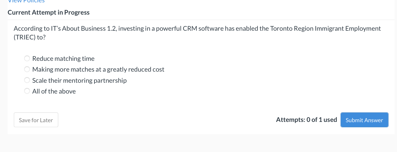 Current Attempt in Progress According to IT's