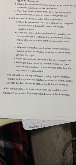 transaction? Explain the exceptions to this