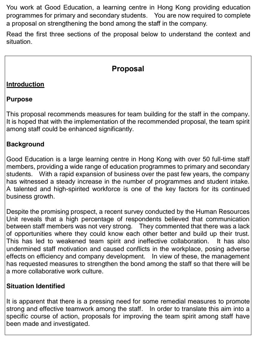 e, g. You work at Good Education, a learning