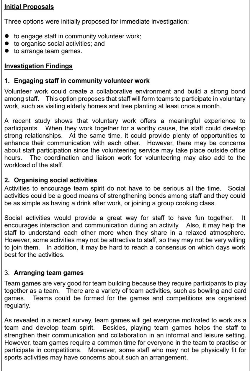 e, g. You work at Good Education, a learning