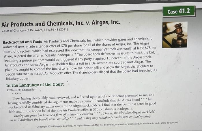 can you write a summary of case study 41.2? Case