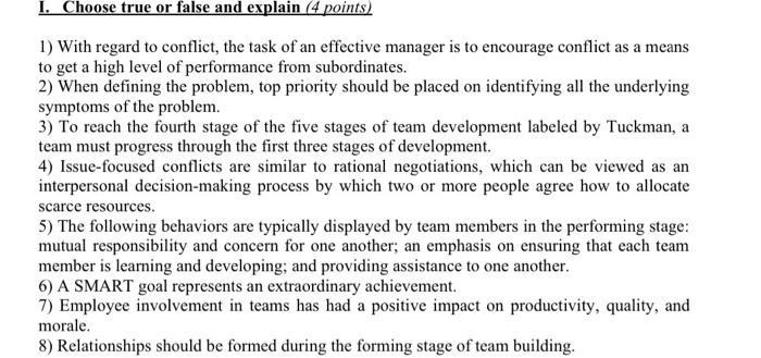 help 1. Choose true or false and explain (4