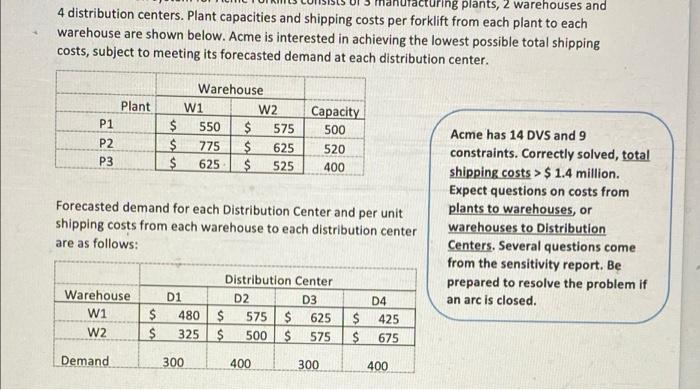 Answer the question In the Acme Forklifts
