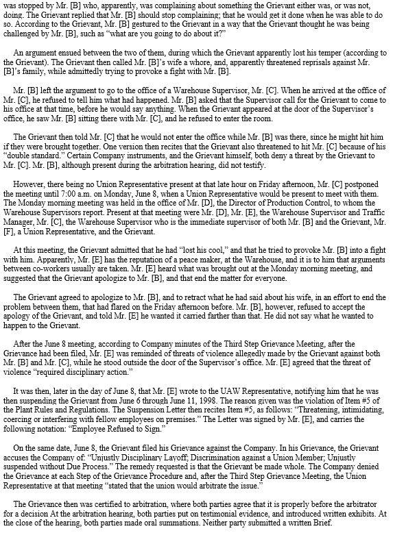 Your assignment is to read the facts below and