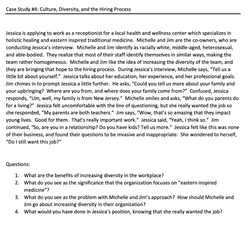 Case Study: Culture, Diversity, and the Hiring