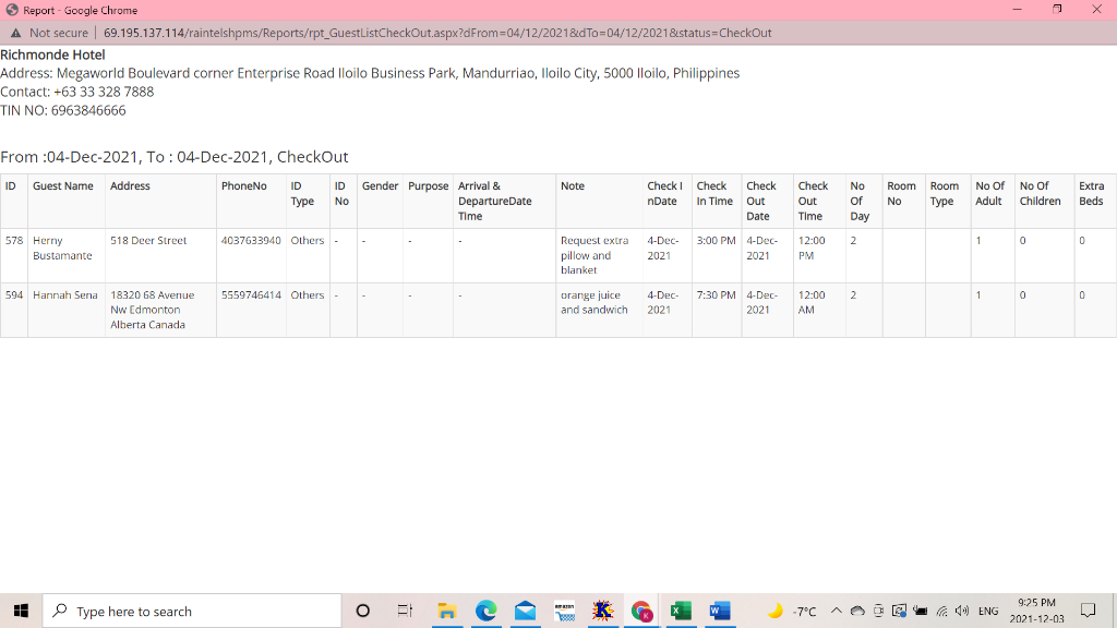 Analyse the reports printed and identify any