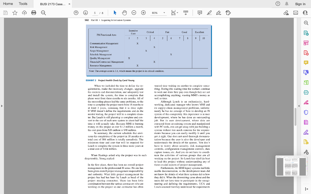Please find attached the case study 2: A troubled