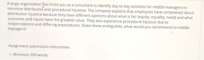 organizational behavior A large organization Hias