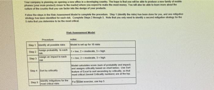 Your company in planning on opening a new office