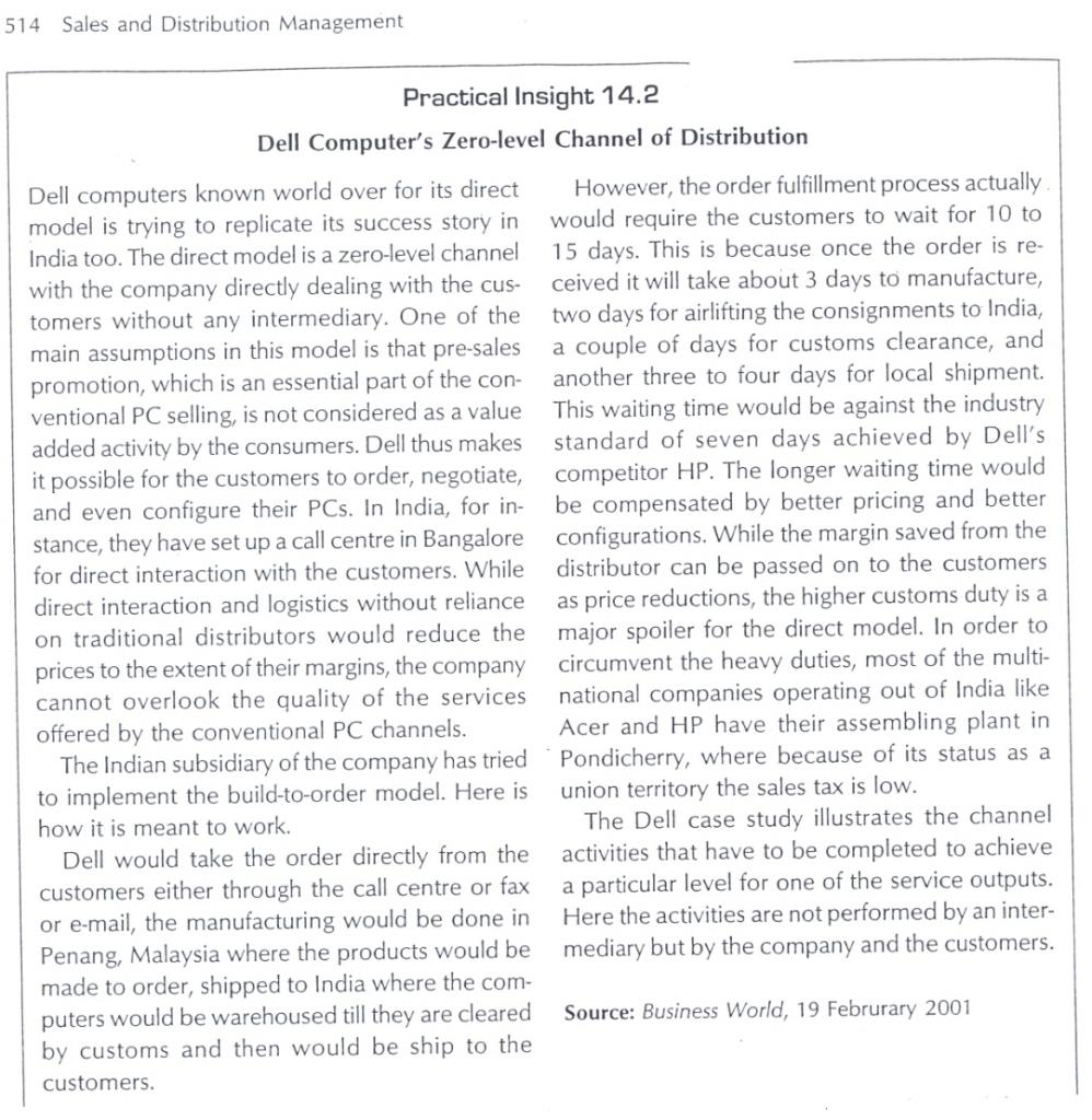 1. Highlight the key advantages of Dell Computers