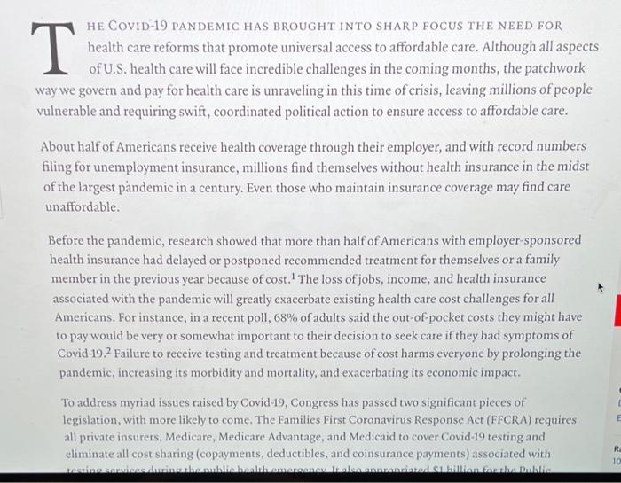 Please review the readings from this week