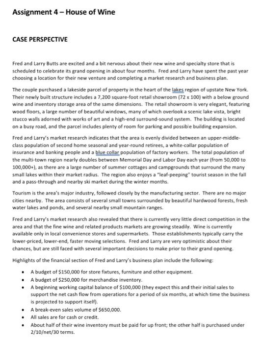 I need to make recomedations Assignment 4 - House