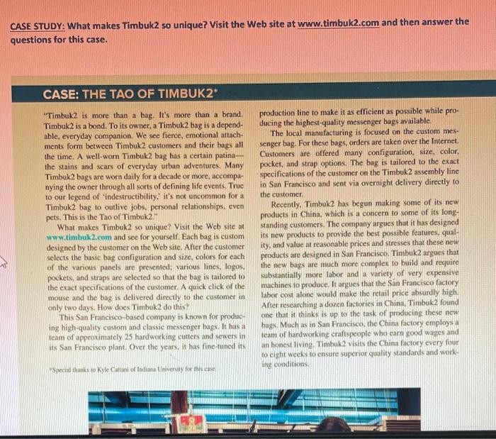 case study : assignment CASE STUDY: What makes