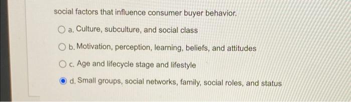 social factors that influence consumer buyer