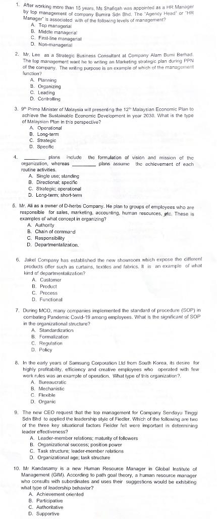 1. After working more than 15 years, Ms Shafiqah