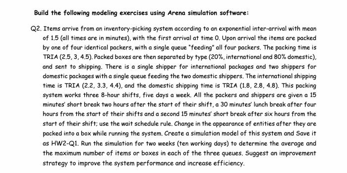 Build the following modeling exercises using