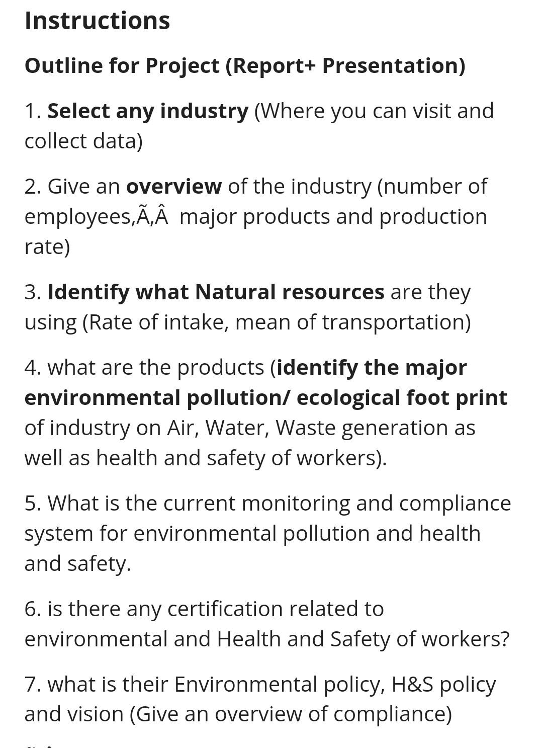 industry name is total parco ltd . Instructions