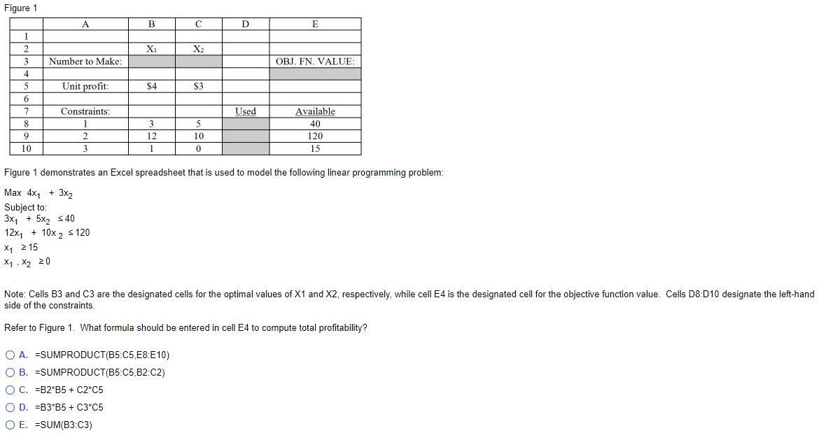 Figure 1 A B D E 1 2 X1 X2 Number to Make: OBJ.