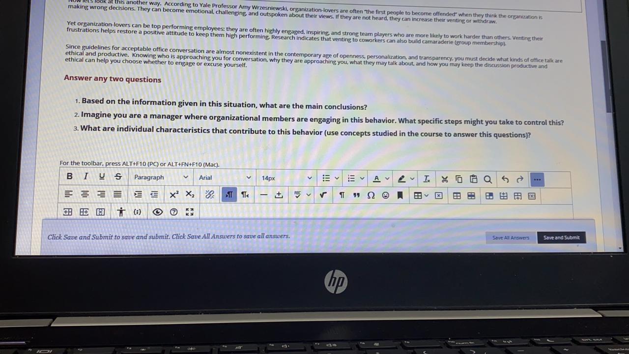 10 points Case Situation - 1 You are peacefully