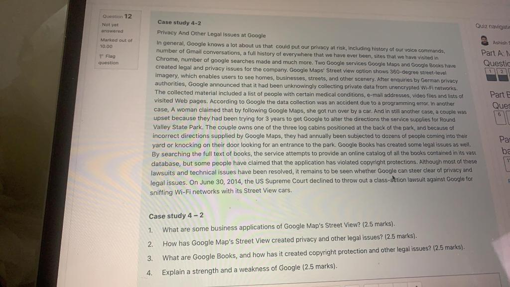 Question 12 Not yet answered Marked out of T0.00