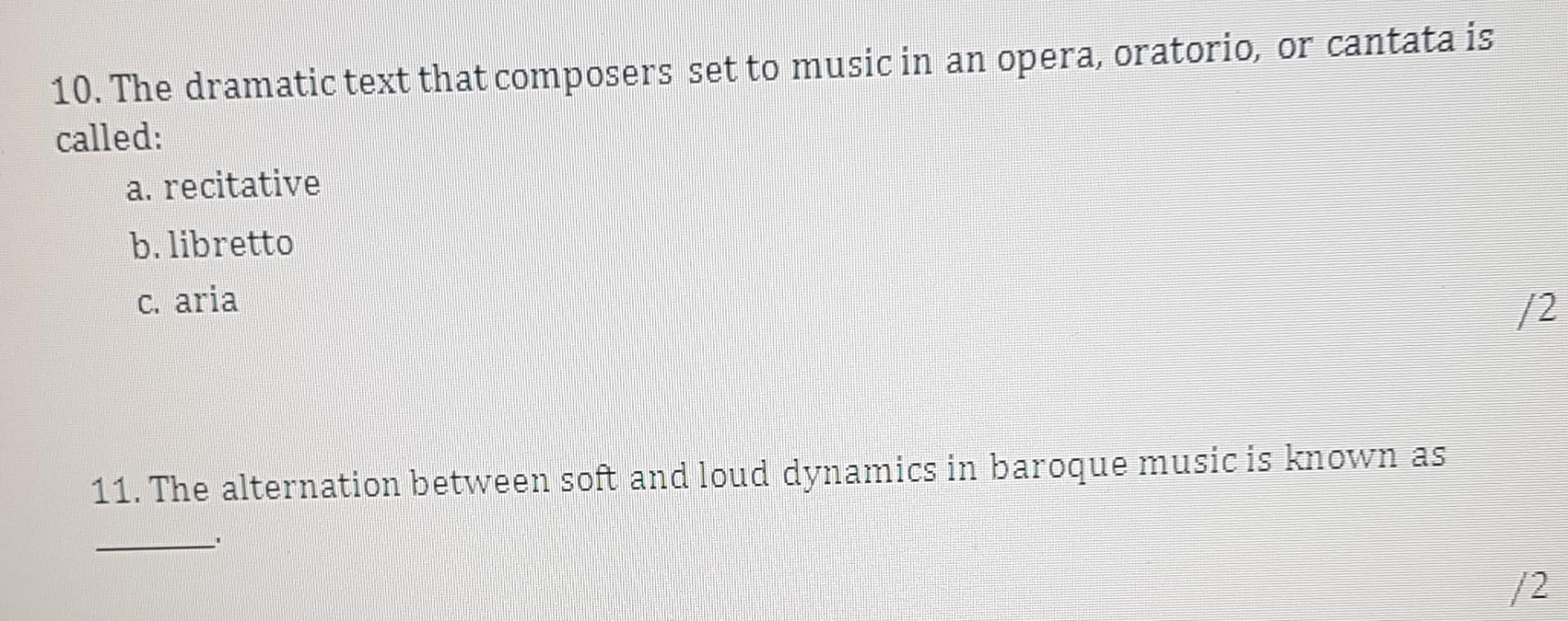 Music Appreciation Urgent plz s olve these