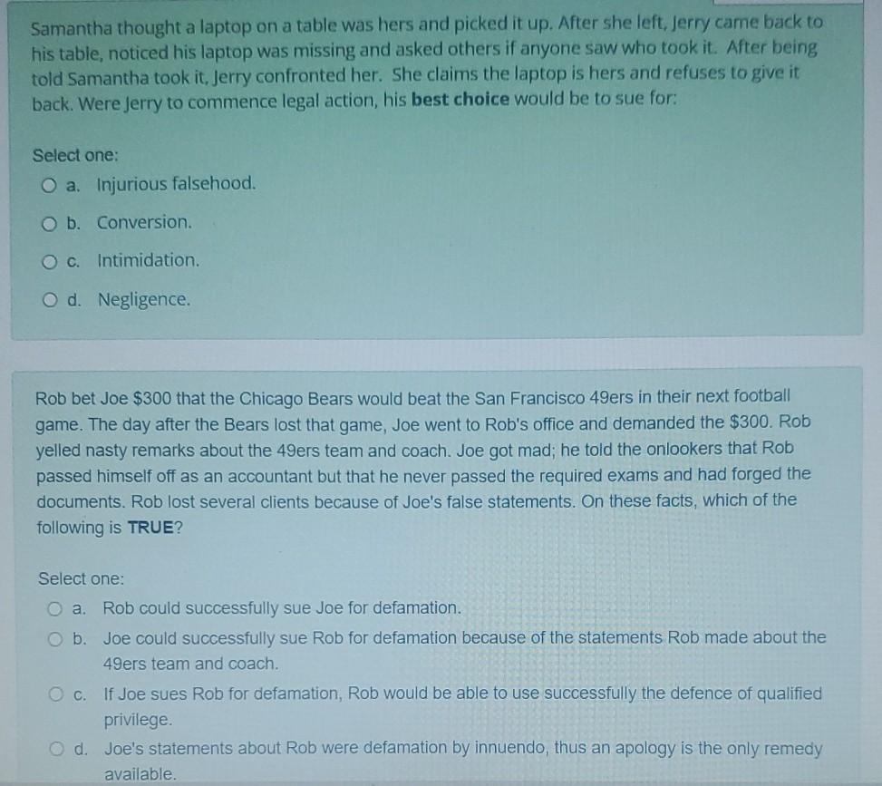 Samantha thought a laptop on a table was hers and