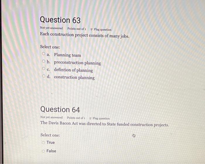 plz help Question 63 Not yet answered Points out