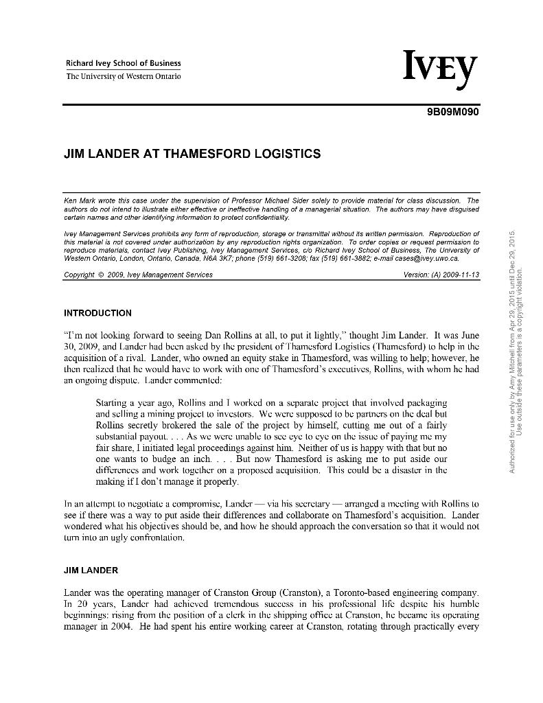 Read the case found in this file: Then, in a