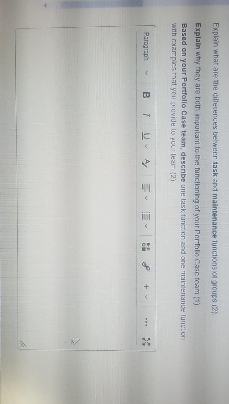 Explain what are the differences between task and