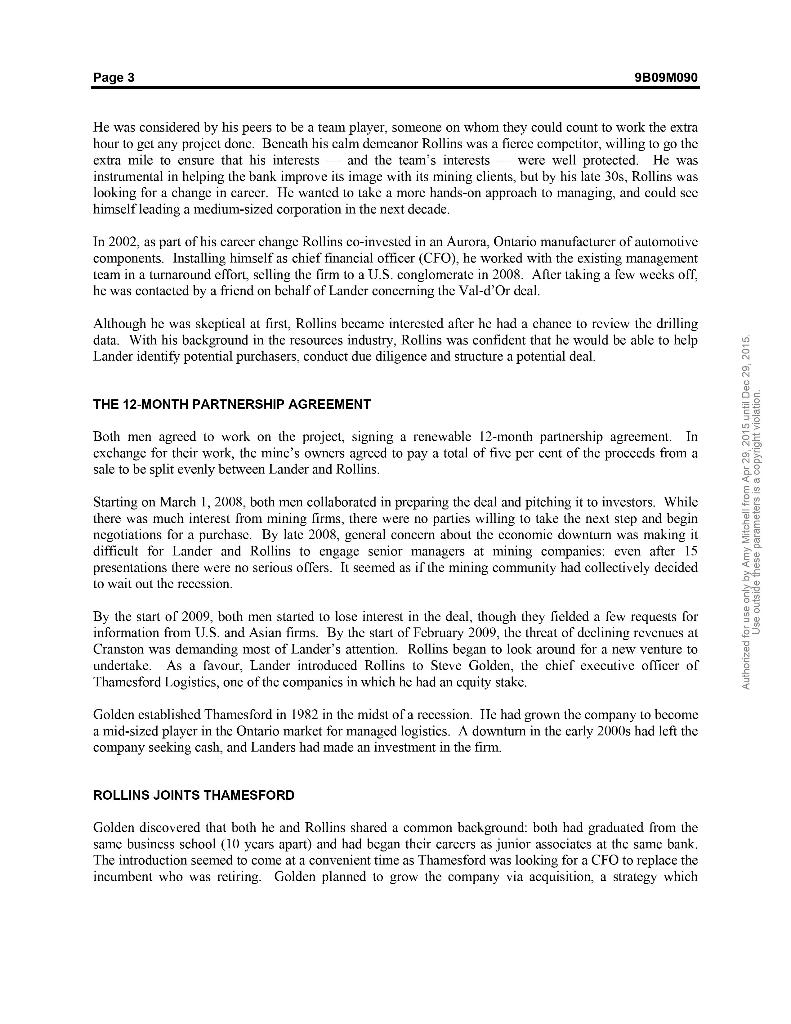 Read the case found in this file: Then, in a