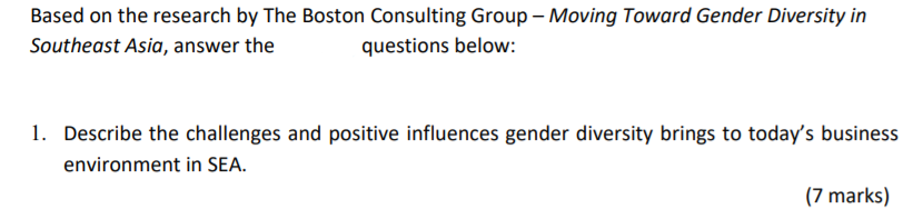 Based on the artcle above please help me answer