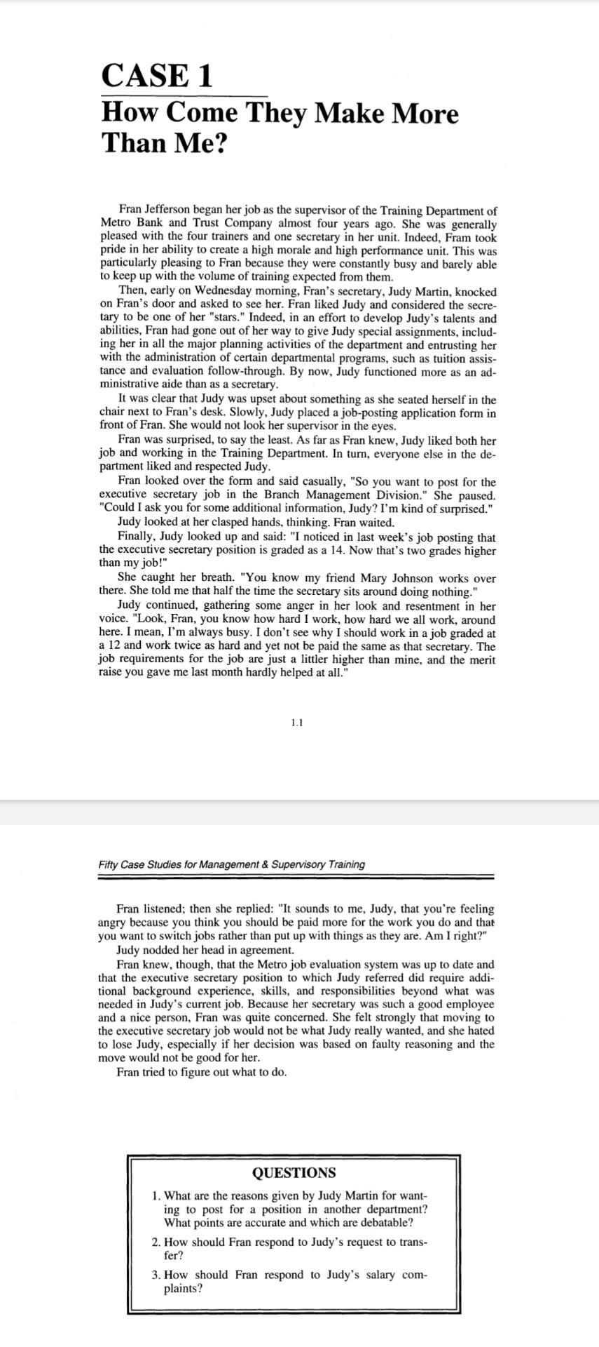 all subpart in a proper way CASE 1 How Come They