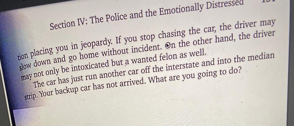 Review the attached case scenario, The Chase, and