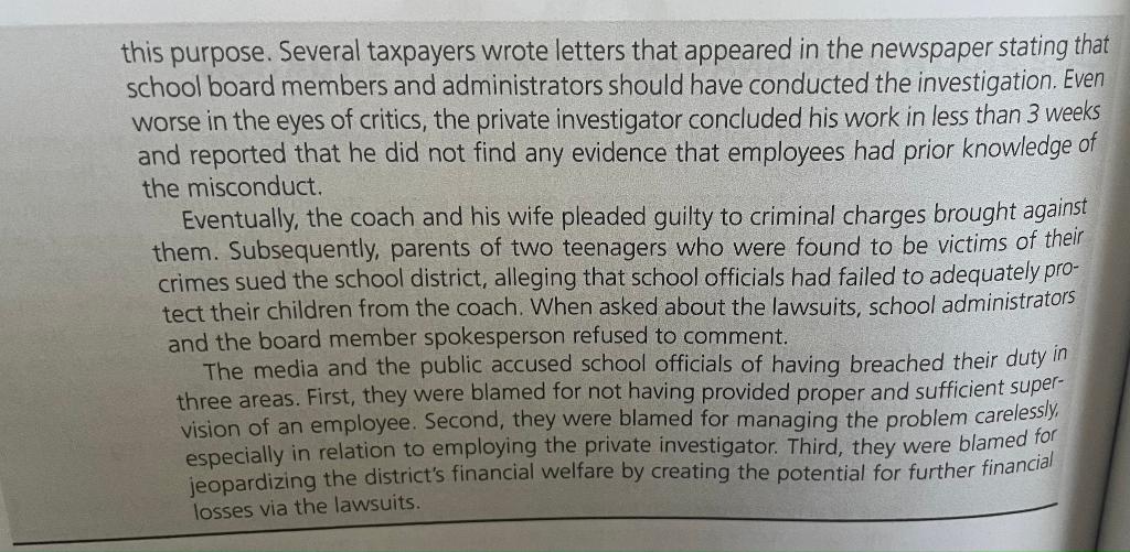 pg 169 1. Was it a good idea for the school board