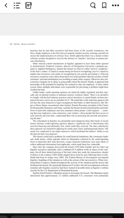 complete the 5 questions on Equifax's data breach