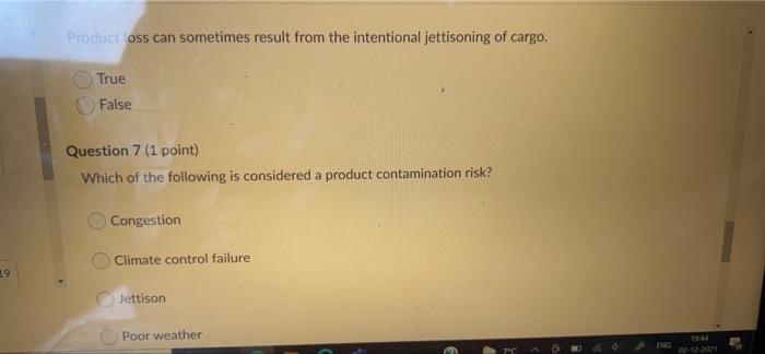 Question 4 (1 point) Three necessary conditions