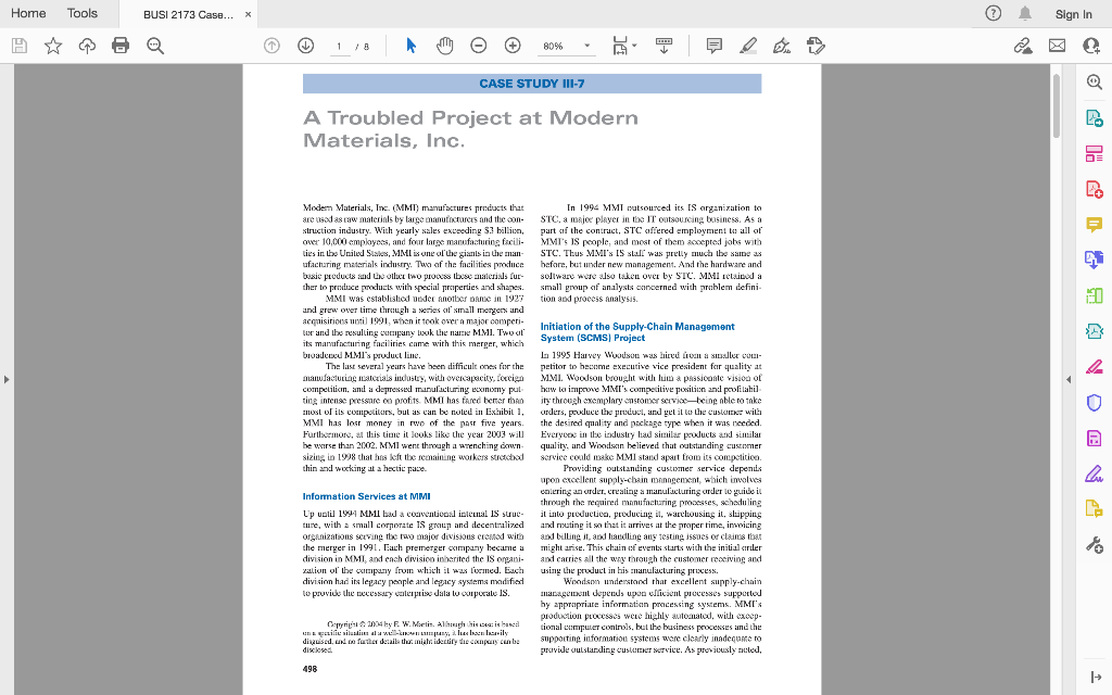 Please find attached the case study 2: A troubled