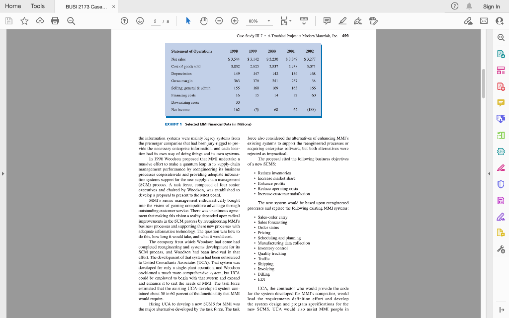 Please find attached the case study 2: A troubled